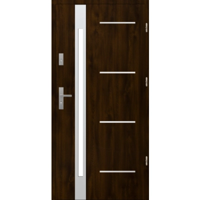 Drzwi S60 A53 INOX Ciemny Orzech 72 mm